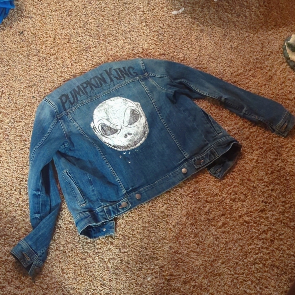 Junior Denim Hot Topic  Jacket, Nightmare Before Christmas, Size:XS